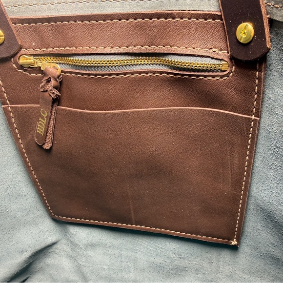 Hoofbeat Blue and Cream Tote Bag - Picture 14 of 16